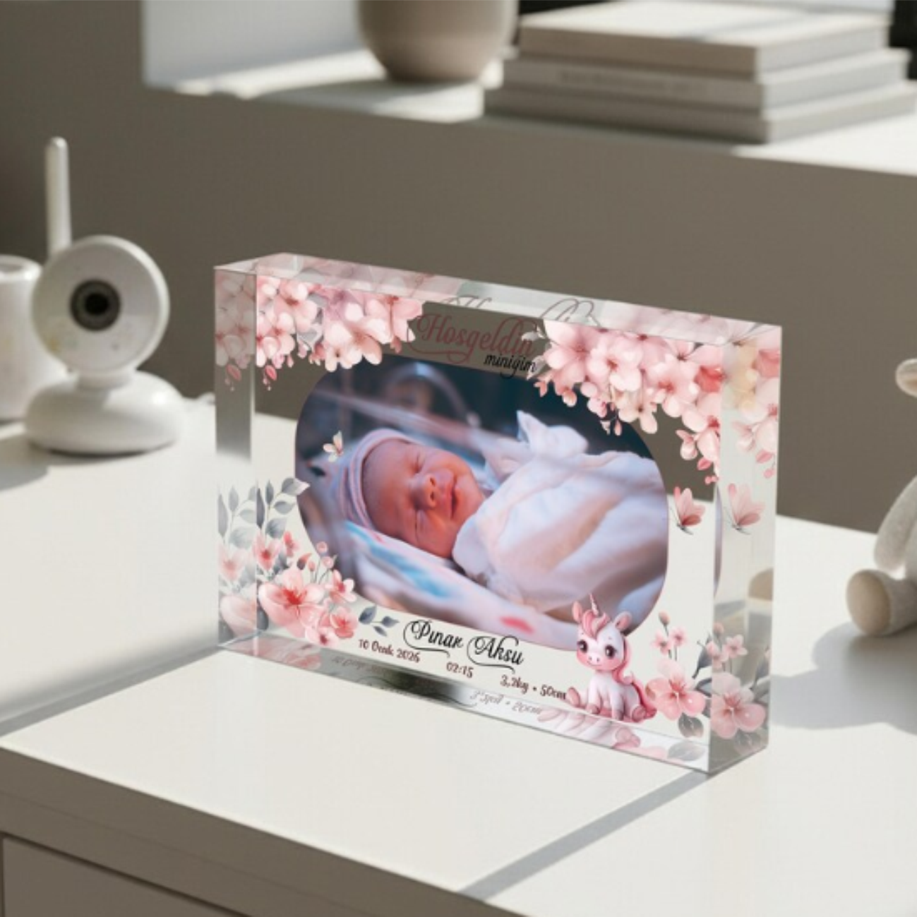 3D Akrilik Dikdörtgen Blok