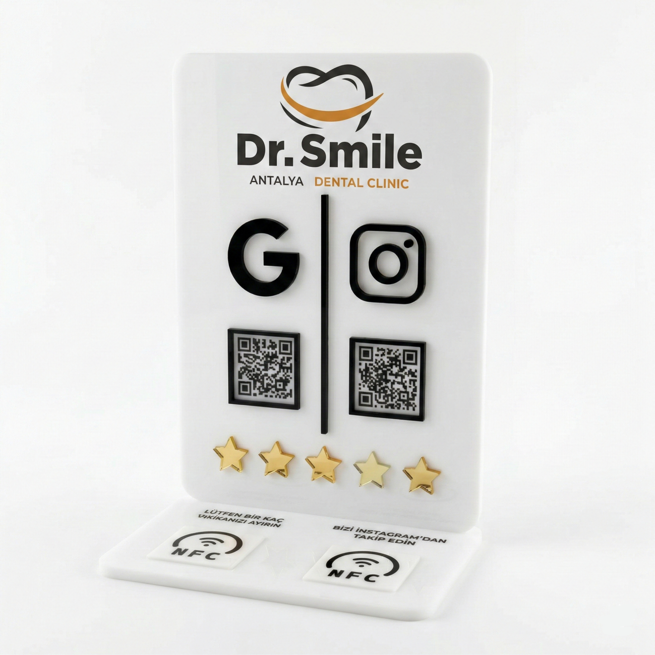 Pleksi Stand (2 QR + 2 NFC)