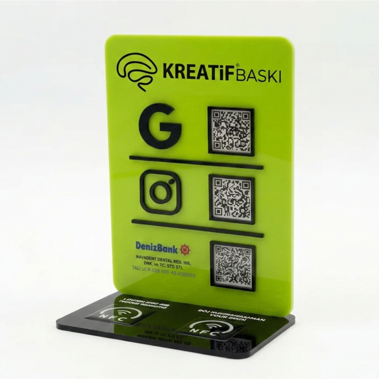 Pleksi Stand (3 QR + 2 NFC)