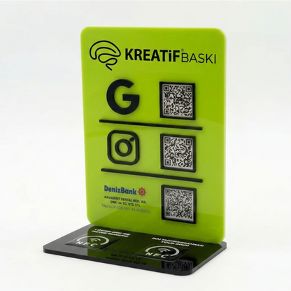 Pleksi Stand (3 QR + 2 NFC)