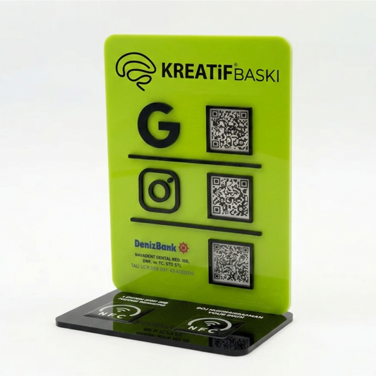 Pleksi Stand (3 QR + 2 NFC)