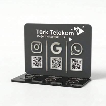 Pleksi Stand (3 QR + 3 NFC)