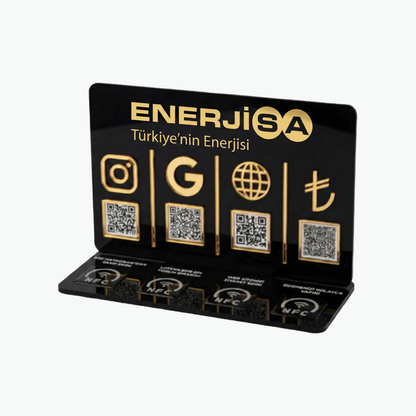 Pleksi Stand (4 QR + 4 NFC)