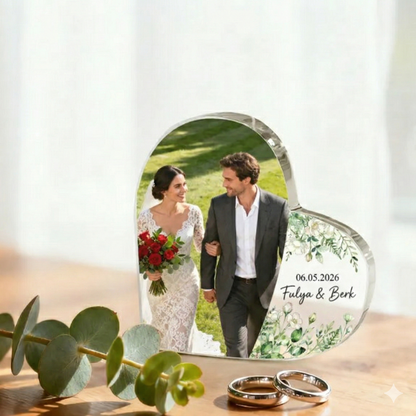 3D Akrilik Kalp Blok