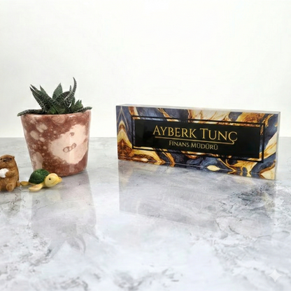 3D Akrilik Masa İsimliği