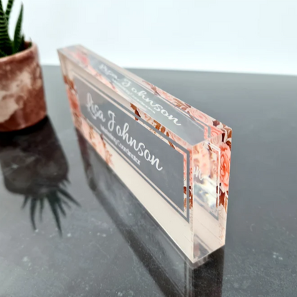 3D Akrilik Masa İsimliği